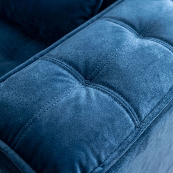 Sofá Retrátil e Reclinável Grécia com Pillow Top - Azul