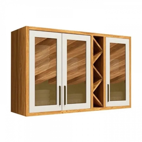 Cozinha Andira 4 Peças Aéreos e Balcões Amêndoa/Off White
