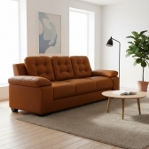 Sofá 3 Lugares Pitsburgo 2.07m Espuma D33 e Molas S - Terracota
