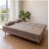 Sofá-Cama 3 Lugares Madrid Reclinável com Espuma D26 - Veludo