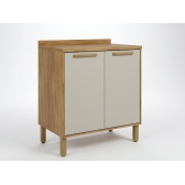 Balcão de Cozinha 2 Portas Vinhedo Amêndoa Off White