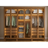 Guarda-Roupa 6 Portas Lumina LED Amêndoa C.Safira