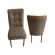 Mesa de Jantar Porto Off White com 4 cadeiras - Linho Marrom