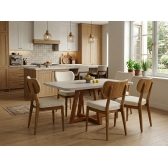 Conjunto Mesa de Jantar Slim 1,30m com 4 Cadeiras Camélia