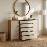 Cômoda 2 Portas 7 Gavetas Bari  Branco Safira