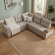 Sofá de Canto Agnes 7 lugares com Chaise de 236 cm - Bege
