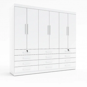 Guarda-Roupa Casal Austin Plus 6 Portas e 12 Gavetas