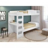 Beliche Solteiro com Escrivaninha e LED Valore - Branco