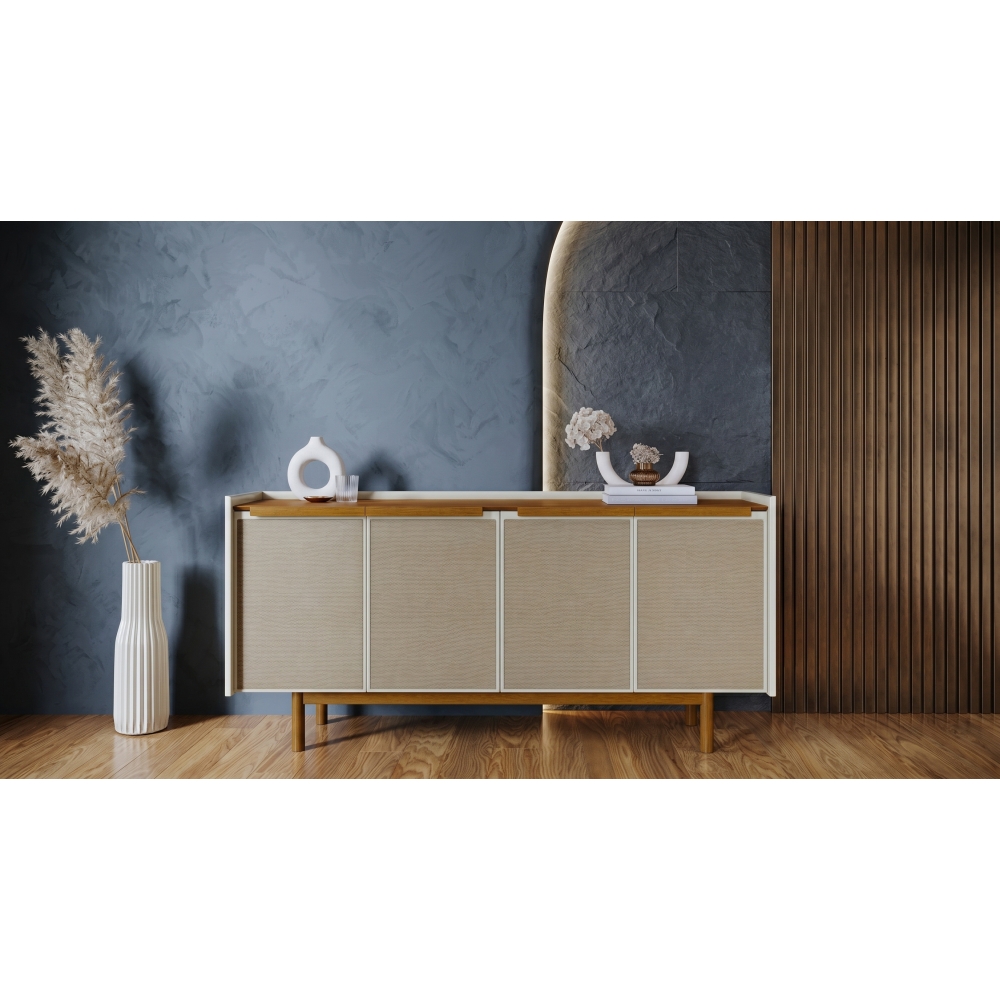 Buffet Sala Jantar MDF 1.60m Vanda Off White