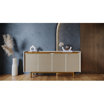 Buffet Sala Jantar MDF 1.60m Vanda Off White