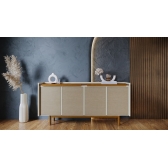 Buffet Sala Jantar MDF 1.60m Vanda Off White
