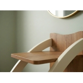 Mesa de Apoio Lateral Beck com Design Orgânico - Cedro/Off White