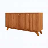 Buffet Rubi 1.52m com Portas Ripadas e Pés Inclinados - Nature