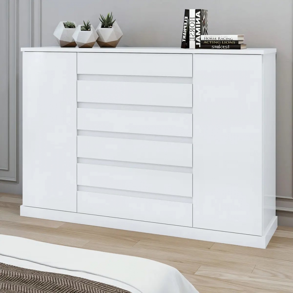 Cômoda Bari 2 Portas 7 Gavetas