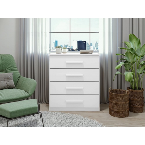 Cômoda Space 4 Gavetas - Branco