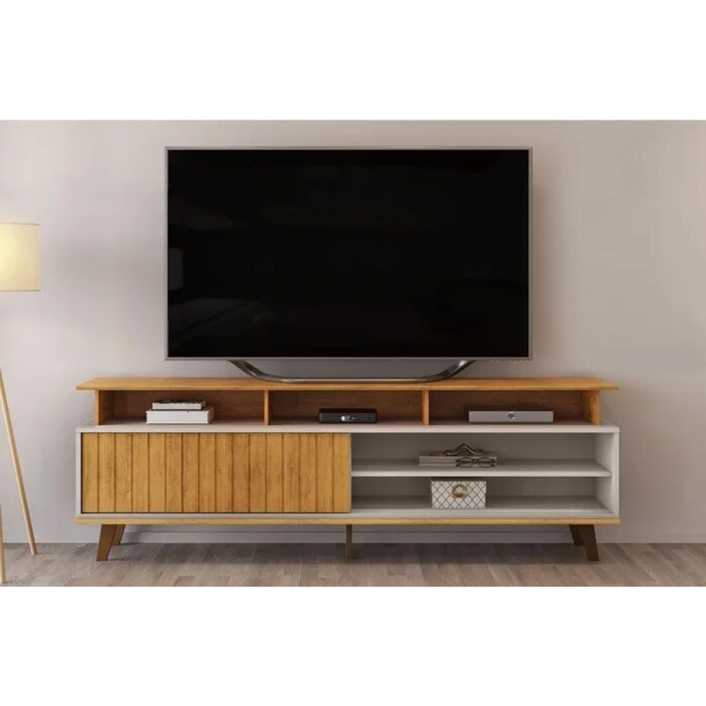Estante Home Theater para TV de até 65 Polegadas Fauna - Cedro/Bali