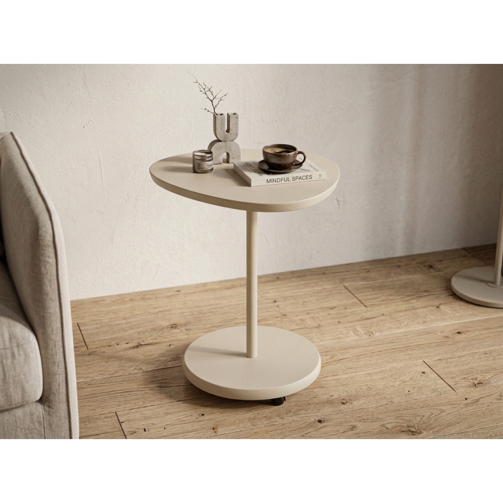 Mesa de Apoio Supreme 100% MDF com Pés Metálicos - Off White