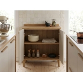 Balcão de Cozinha 2 Portas Vinhedo Amêndoa Off White