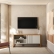 Rack Leon 1.40m MDF/MDP Porta Frisada para TV até 55 - Nature/Off White