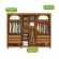 Guarda-Roupas Casal 6 Portas 100% MDF com LED  CRISTAL GLASS - Amendoa
