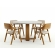 Conjunto Mesa de Jantar Topázio Redonda com 4 cadeiras