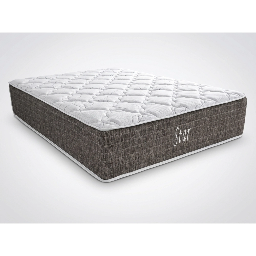 Colchão Queen de Molas Ensacadas Star Superpocket - marrom/branco