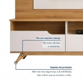 Estante Home Status 2.00m TV até 60 polegadas - Cinamomo/Off White