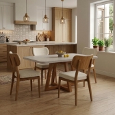 Conjunto Mesa de Jantar Slim 1,30m com 4 Cadeiras Camélia