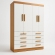Guarda-Roupa Casal Austin 4 Portas e 8 Gavetas - Cinamomo/Off White