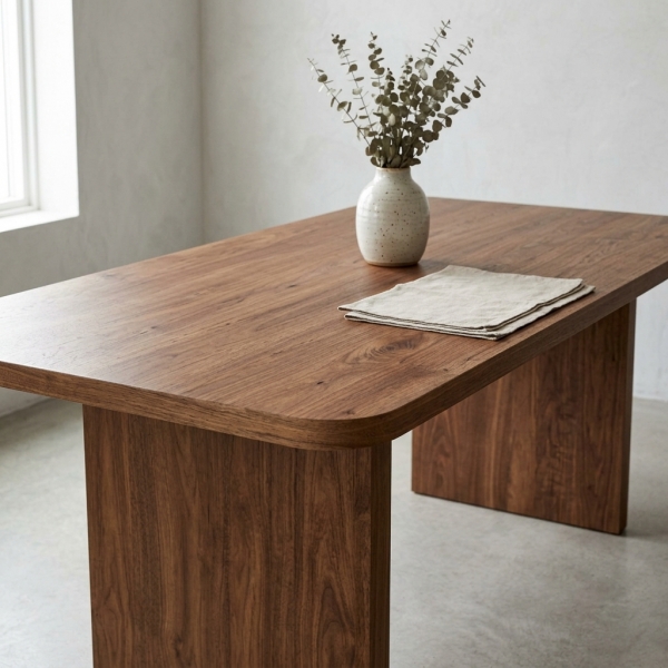 Conjunto Mesa Jantar Floresta 180x90 Nogal 6 Cad