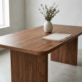 Conjunto Mesa Jantar Floresta 180x90 Nogal 6 Cad