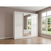 Guarda-Roupa Casal Las Vegas 3 Portas de Correr e 6 Gavetas - Branco