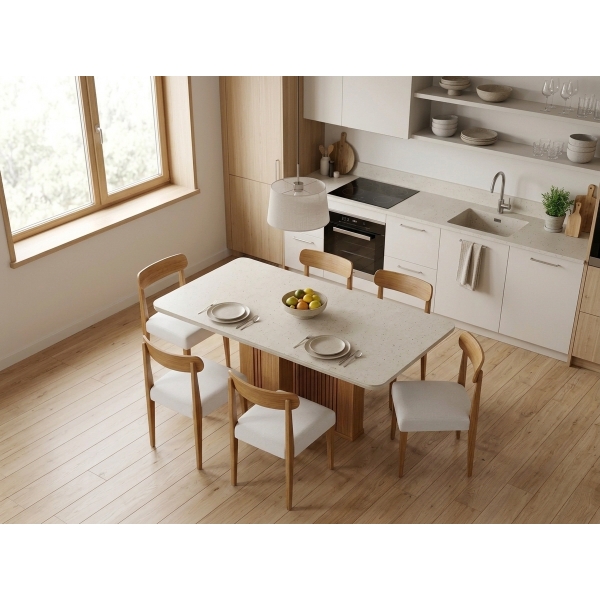 Conjunto Mesa de Jantar Granada 1,60m 6 Cadeiras Azaleia