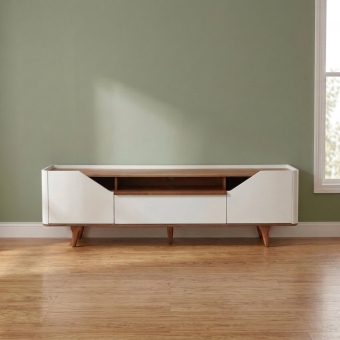 Rack Begonia 2.18m MDF e Pés em Madeira Maciça