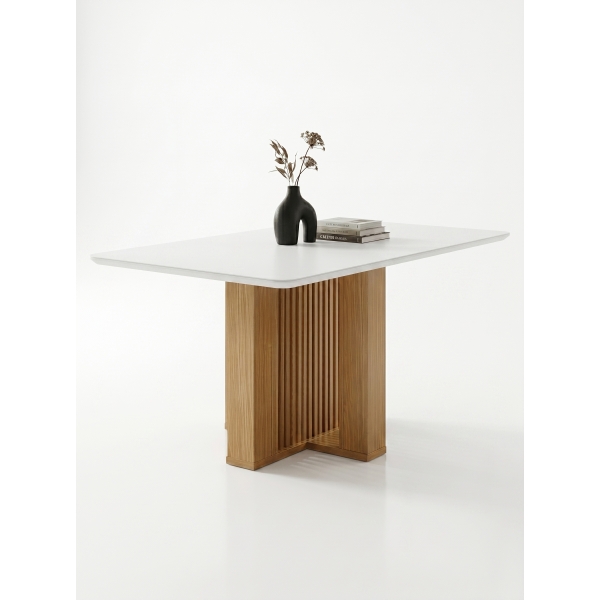 Mesa de Jantar Granada 1.60x0.80 Cinamomo MDF - 1.20X1.20