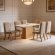 Mesa de jantar com 6 Cadeiras Diamante 100% MDF - Capuccino/Cinamomo