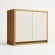 Armário Aéreo de Cozinha Andirá 80cm 2 Portas em MDF - Amêndoa/Off White