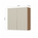 Armário Aéreo Simone Mendes 80cm Duas Portas Ripado MDF - Carvalho/Greige