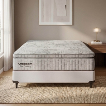 Conjunto Colchão Casal New Freedom com Base Box Sommier