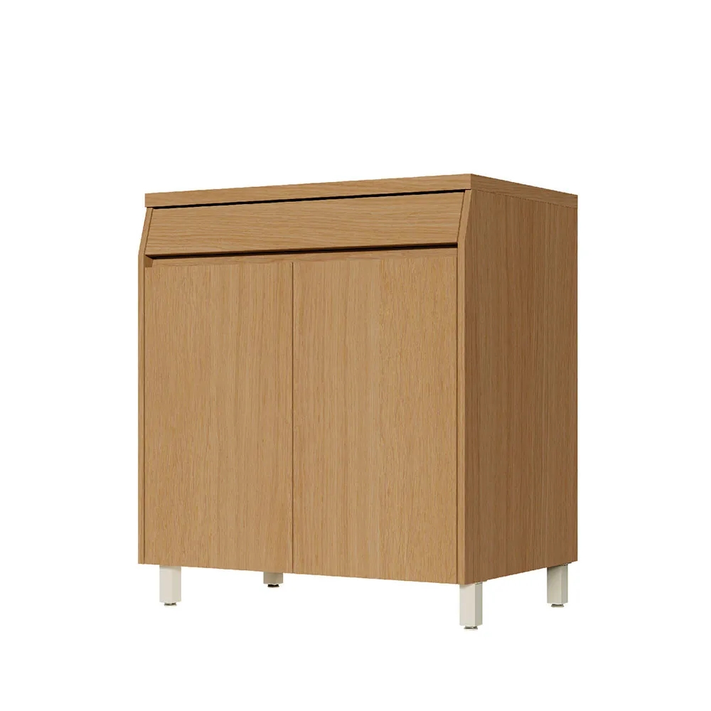 Balcão de Cozinha Simone Mendes 2 Portas 1 Gaveta 80cm em MDF - Carvalho
