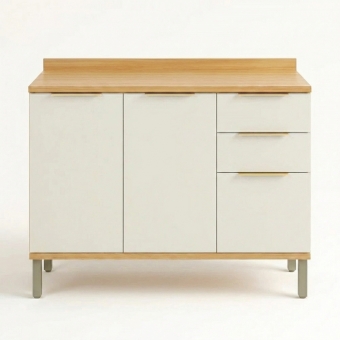Balcão de Cozinha Pandora 1.20m 3 Portas em MDF