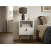 Mesa de Cabeceira Búzio 1 Gaveta - Off White