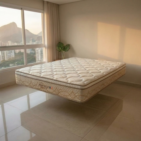 Conjunto Cama Box Baú Queen Firenze 158x198 Palha
