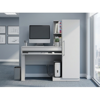 Escrivaninha Office com Armário Lateral e Chave