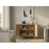 Balcão Buffet 2 Portas Flay - Off White/Cinamomo