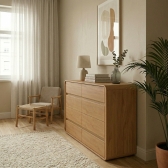 Cômoda 8 Gavetas Moderni 1,52m Amêndoa Clean