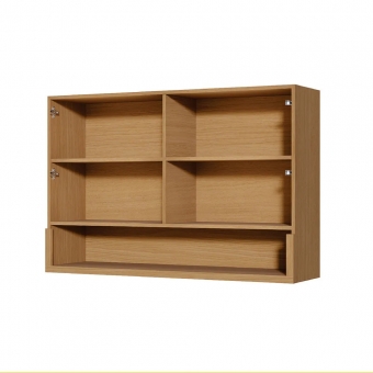 Armário Aéreo Simone Mendes 1.20m Duas Portas Ripado MDF