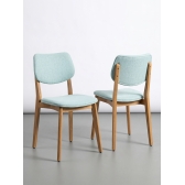 Conjunto com 2 Cadeiras em Madeira Maciça Estofadas Azaleia