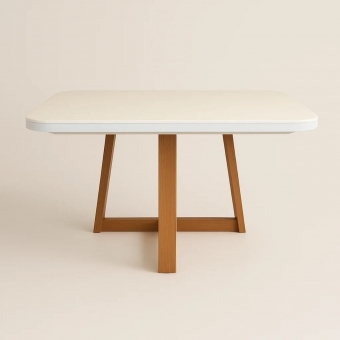 Mesa de Jantar 6 Lugares Coimbra Tampo de Vidro