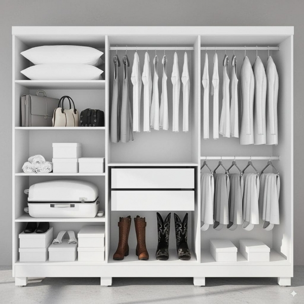 Guarda-Roupa Casal Sergipe 6 Portas - Branco